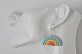 Clay Rainbow Drop Dangle Earrings
