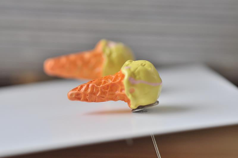 Miniature Food Dessert Ice Cream Stud Earrings
