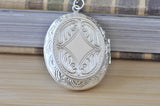 Large Oval Locket with Ceramic Cameo - Vintage Birds BFF