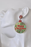 Acrylic Christmas Merry Christmas Xmas Bauble Balls Drop Dangle Earrings