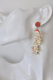 Acrylic Christmas Gingerbread Man and Woman with Santa Hat Cookie Candy Cane Drop Dangle Earrings