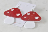 Acrylic Mushroom Drop Dangle Earrings