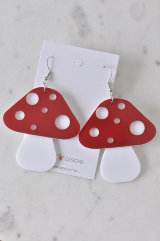 Acrylic Mushroom Drop Dangle Earrings