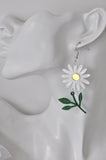 Acrylic Daisy Flower Drop Dangle Earrings