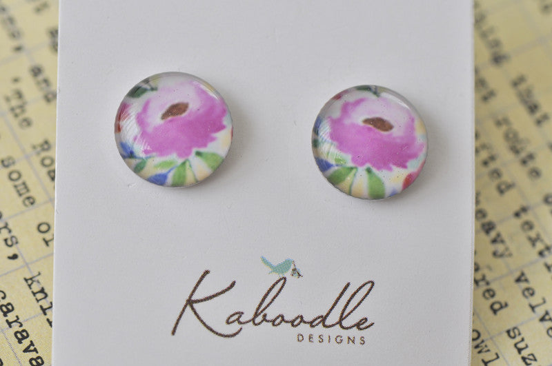 Handmade Artwork Stud Earrings - ER356