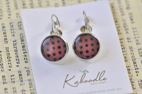 Handmade Round French Clip Dangle Earrings - CDE151