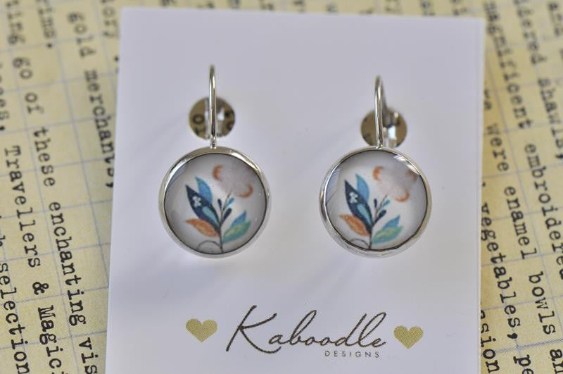 Handmade Round French Clip Dangle Earrings - CDE156