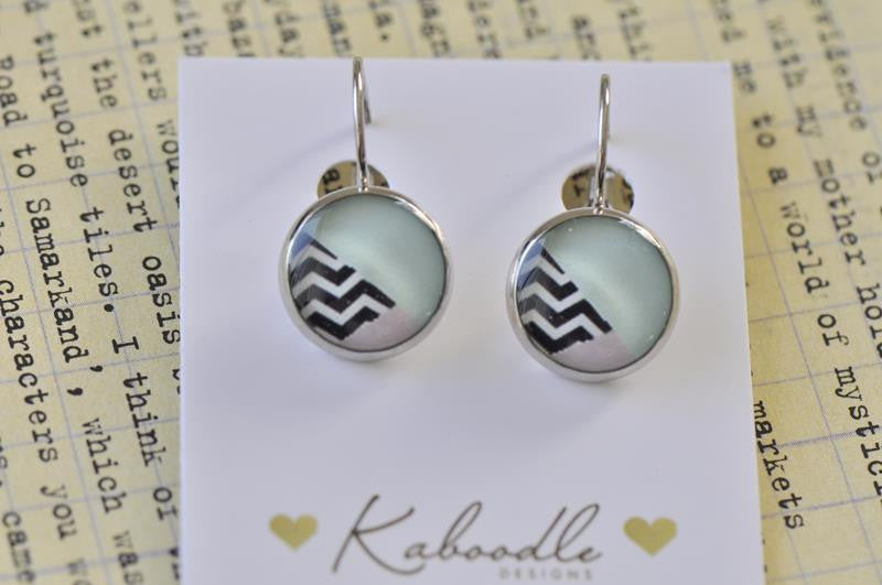 Handmade Round French Clip Dangle Earrings - CDE162