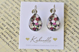 Handmade Teardrop Clip Dangle Drop Earrings - TDE128