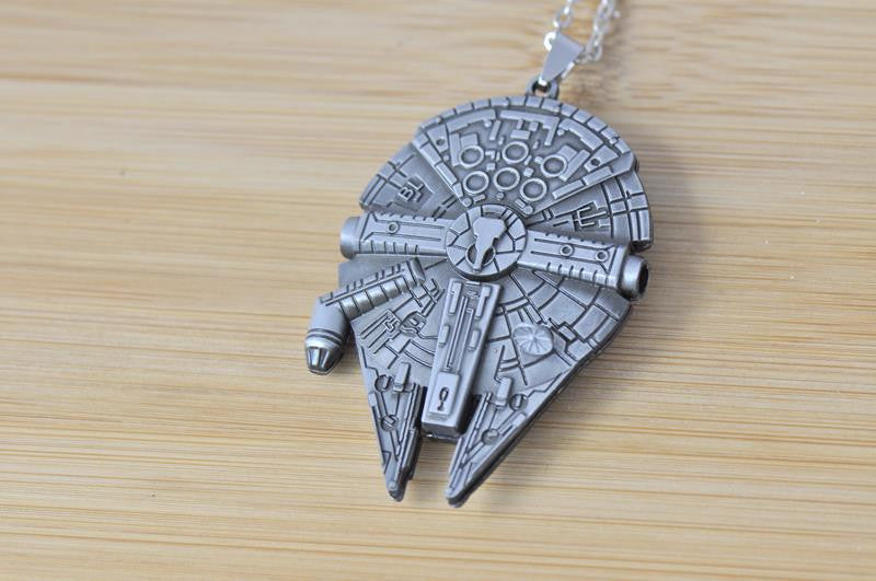 Star Wars Inspired Star Wars Millennium Falcon Spaceship Large Necklace