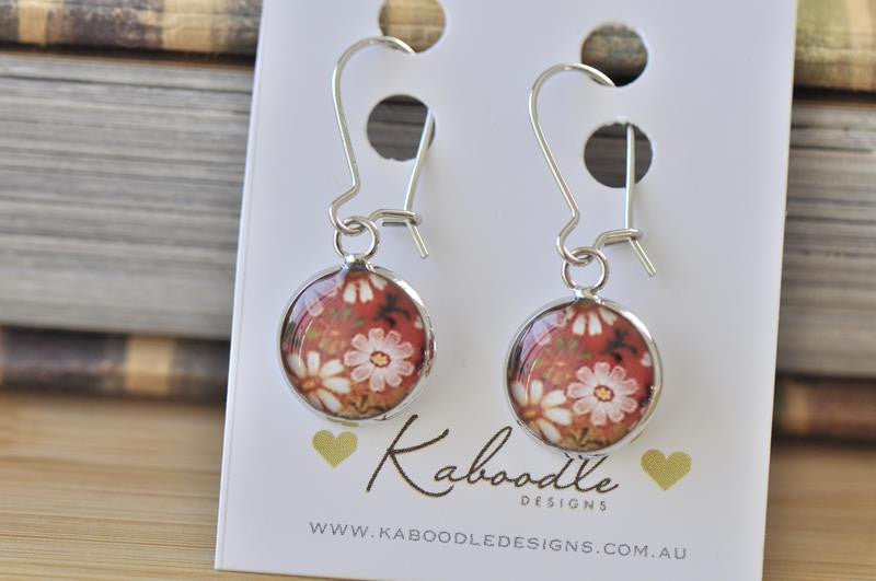 Handmade Round French Hook Drop Earrings - RFE011