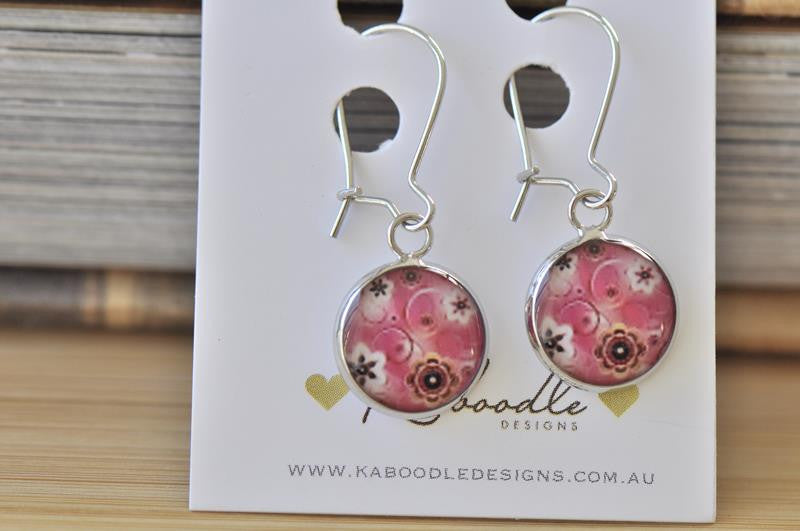 Handmade Round French Hook Drop Earrings - RFE014