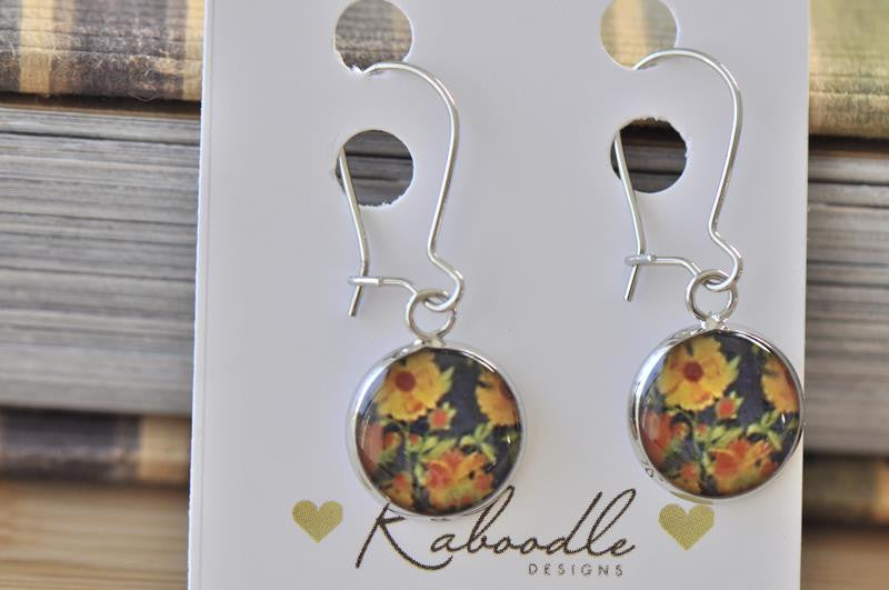 Handmade Round French Hook Drop Earrings - RFE016