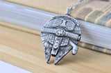 Star Wars Inspired Star Wars Millennium Falcon Spaceship Large Necklace