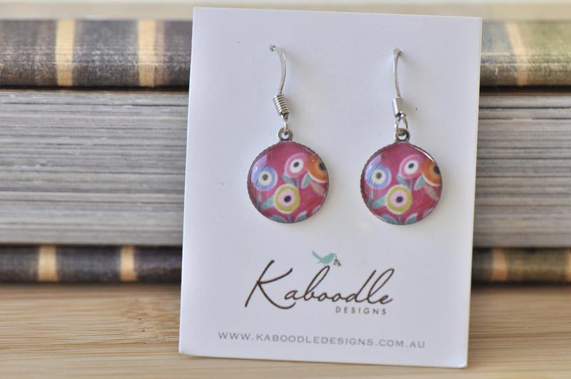 Handmade Round Hook Dangle Earrings - RHE101