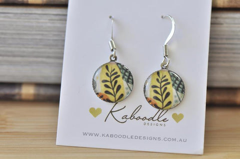Handmade Round Hook Dangle Earrings - RHE103