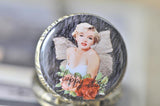 Handmade Artwork Stainless Steel Pocket Watch Necklace - Marilyn Monroe Happy Days
