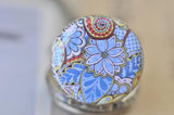 Handmade Artwork Stainless Steel Pocket Watch Necklace - Floral Ornament Swirls 2
