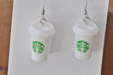 Miniature 3D Drink Coffee Cup Dangle Earrings