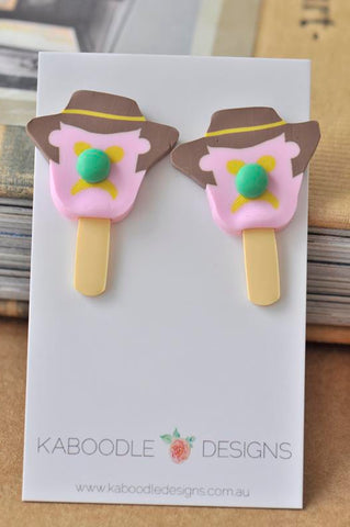 Bubble O Bill Polymer Clay Ice Cream Stud Earrings