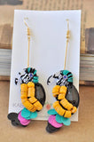 Colourful Sequin Toucan Drop Earrings