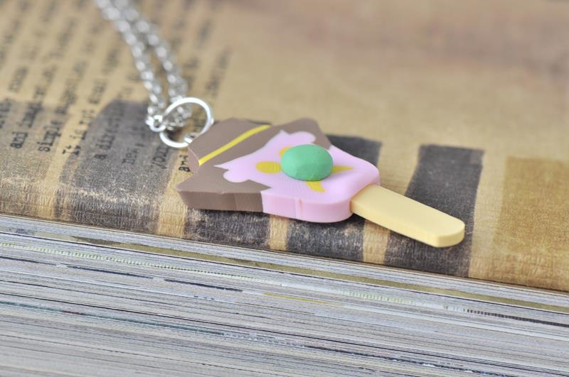 Bubble O Bill Polymer Clay Ice Cream Necklace