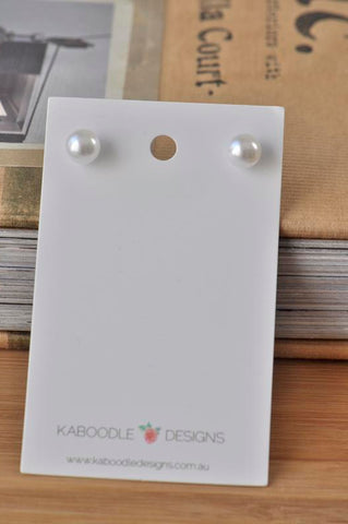 Faux Pearl Stud Earrings