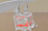 Novelty Resin Goldfish Gold Fish Bag Dangle Earrings