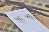 Novelty Zip Stud Earrings - Silver