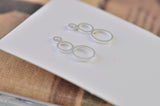 Silver - Stainless Steel Circles Bubbles Mini Dainty Minimalist Stud Drop Earrings