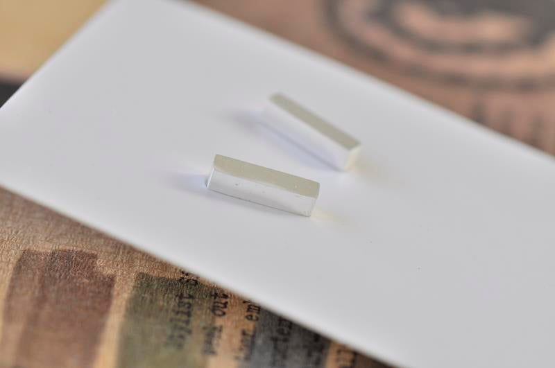 Silver - Stainless Steel Solid Bar Mini Dainty Minimalist Stud Earrings