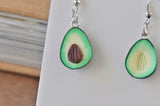 Avocado Polymer Clay Fruit Drop Earrings