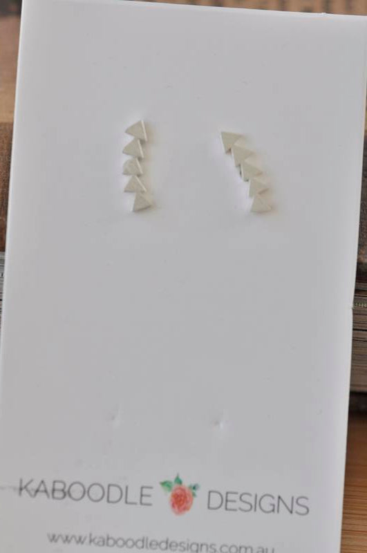 Silver - Stainless Steel Arrows Mini Dainty Minimalist Stud Earrings