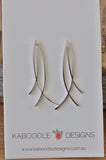 Silver - Stainless Steel Fish Cutout Branches Mini Dainty Minimalist Stud Earrings