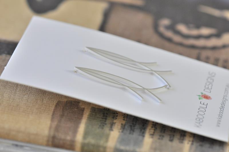 Silver - Stainless Steel Fish Cutout Branches Mini Dainty Minimalist Stud Earrings