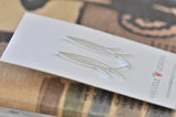 Silver - Stainless Steel Fish Cutout Branches Mini Dainty Minimalist Stud Earrings