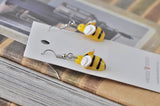 Bumble Bee Resin Dangle Drop Earrings