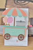 Carnival Cotton Candy Market Cart - Acrylic Perspex Brooch