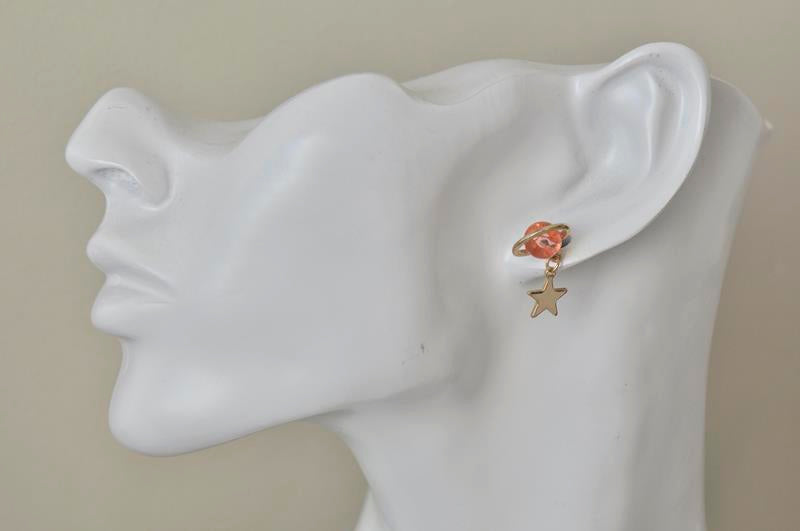 Astronaut Moon Star Saturn Galaxy Universe Stud Drop Earrings
