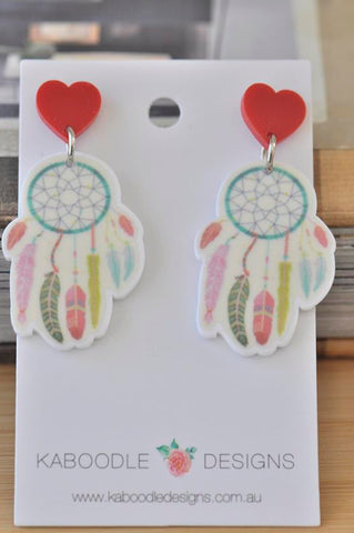 Acrylic Resin Dreamcatcher Dream CatcherDrop Dangle Earrings