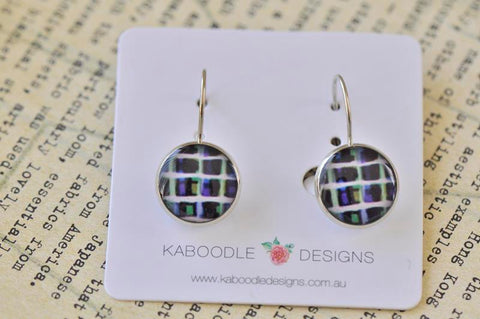 Handmade Round Stripes Dangle Earrings - CDE310