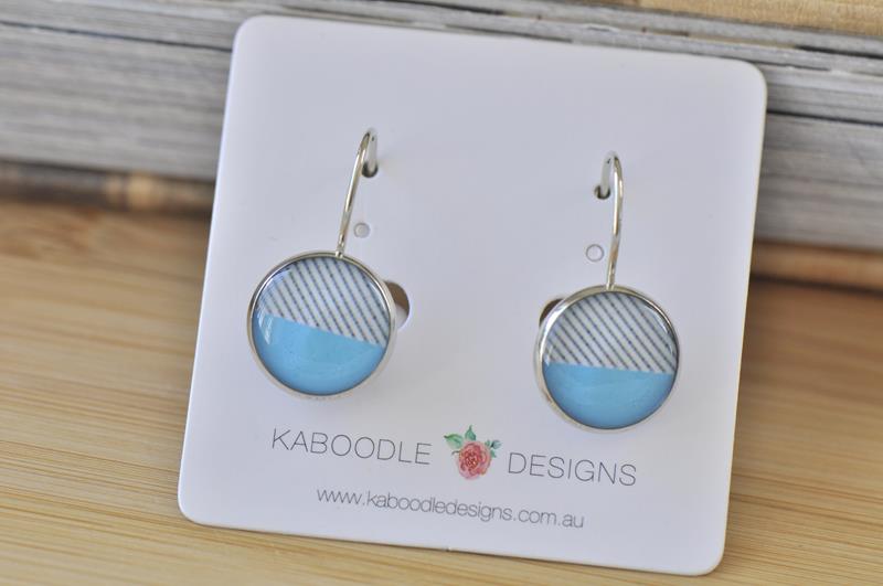 Handmade Round Geometric Shapes Dangle Earrings - CDE416