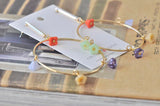 Statement Tulips Circle Drop Dangle Earrings