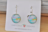 Handmade Round Artwork Dangle Earrings - CDE454