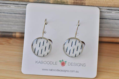 Handmade Round Geometric Rain Drops Dangle Earrings - CDE434