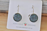Handmade Round Graphic Dangle Earrings - CDE470
