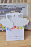 Acrylic Perspex Rainbow Rain Cloud Dangle Earrings