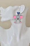 Acrylic Australia Koala Drop Dangle Earrings