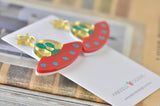 Alien UFO Spaceship Abduction Drop Dangle Earrings
