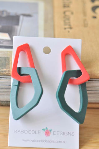 Acrylic Perspex Geometric Dangle Drop Earrings